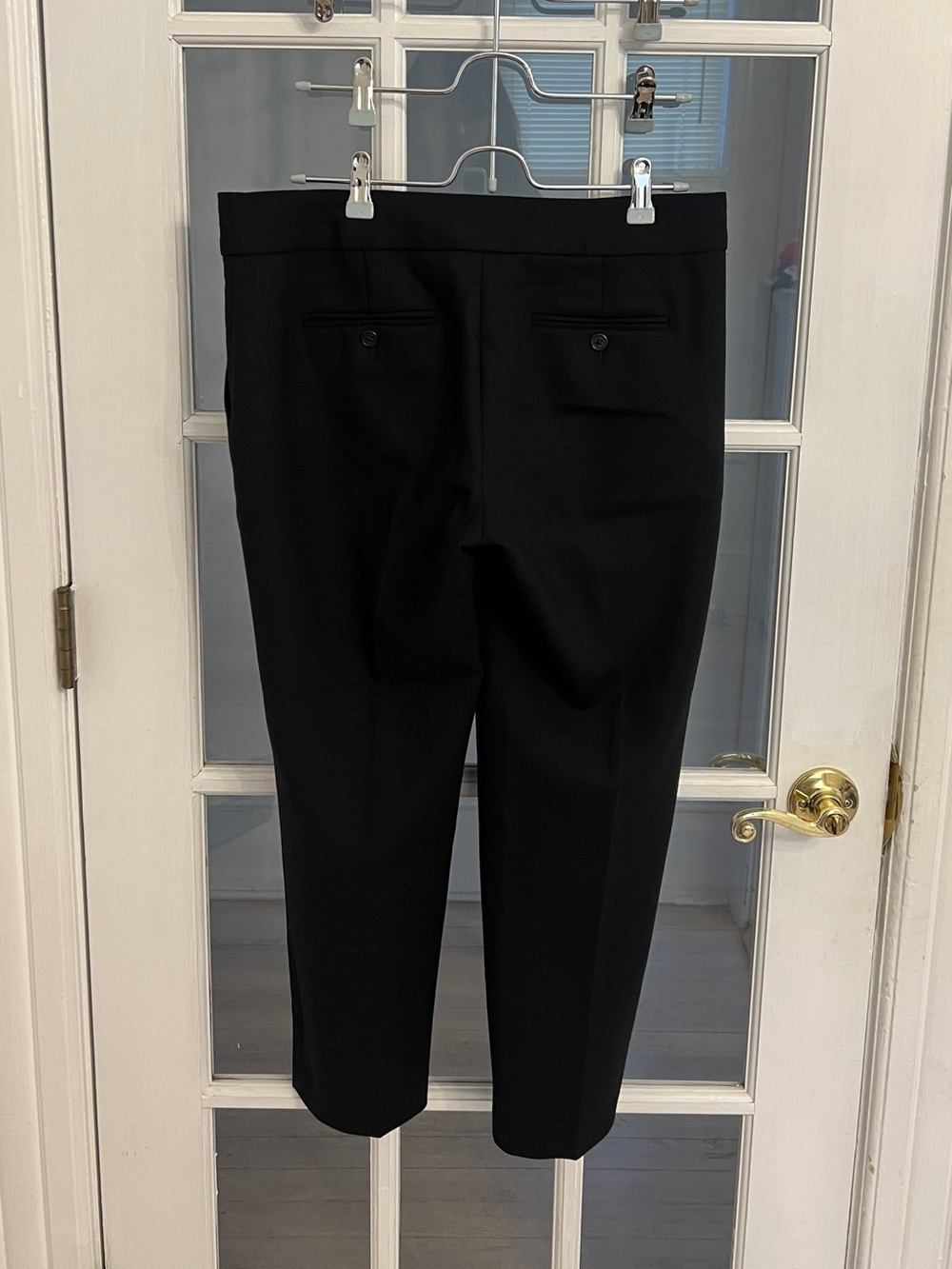 J. CREW Stretch Women's Black Wool Blend Skinny Ankle Pants Size 8 - Picture 2 of 5
